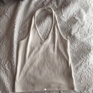 White halter top